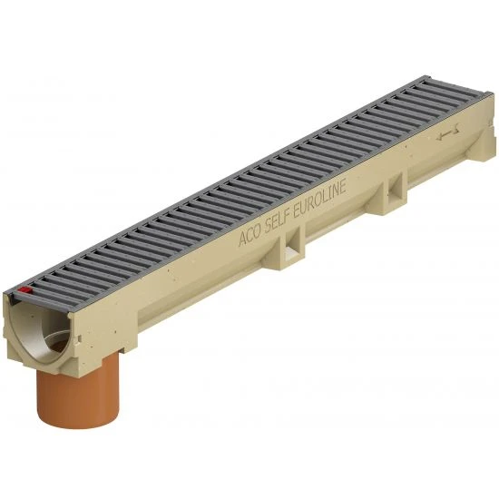 ACO Euroline 100 Antraciet Rooster + Uitloop 1 ACO Euroline 100 Antraciet Rooster + Uitloop