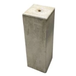 Betonpoer "Turnhout" 50cm Wit M16-bus + Stelplaat