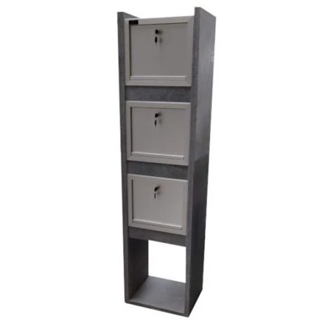 Brievenbus MADRID TRIPLE VERTICAAL 2 Brievenbus MADRID TRIPLE VERTICAAL - Afbeelding 2