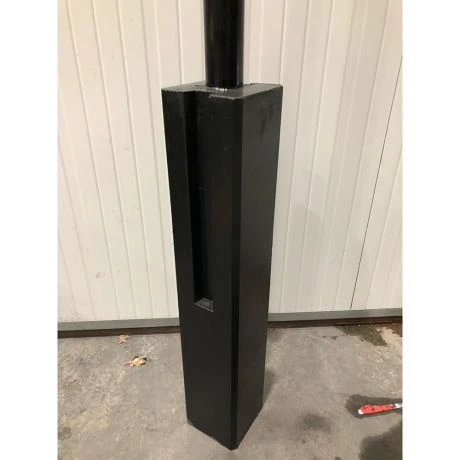 Combi Begin-/eindpaal Gecoat Diam.60mmx183cm Zwart 2 Combi Begin-/eindpaal Gecoat Diam.60mmx183cm Zwart - Afbeelding 2