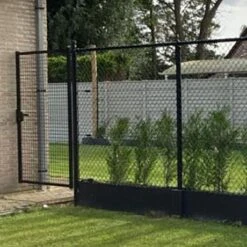 Combi Begin-/eindpaal Gecoat Diam.60mmx183cm Zwart