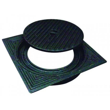 Deksel Gietijzer 30x30 - Voor Buis Diam.250 1 Deksel Gietijzer 30x30 - Voor Buis Diam.250