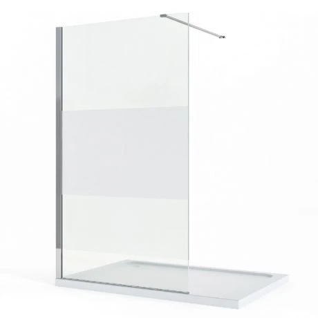 Douchewand 120x200cm 8mm Nano-glas Matte Strook 1 Douchewand 120x200cm 8mm Nano-glas Matte Strook