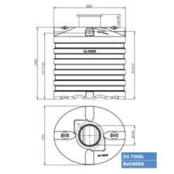 DS Regenwatertank/septic Premium Ovaal 7.500L -Bouw Materialens Winkel ds regenwatertank septic premium ovaal 7500l 2