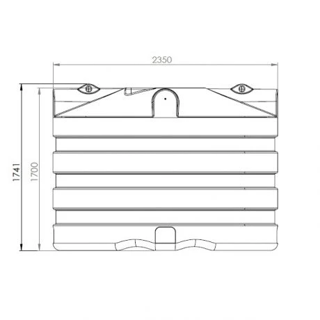 DSB Regenwatertank/septic Ovaal 5.000L 3 DSB Regenwatertank/septic Ovaal 5.000L - Afbeelding 3