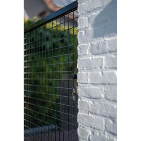 Enkele Tuinpoort 100x100cm (BxH) Zwart 4 Enkele Tuinpoort 100x100cm (BxH) Zwart - Afbeelding 4