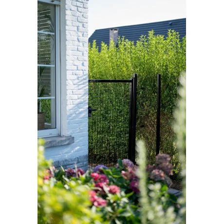 Enkele Tuinpoort 150x125cm (BxH) Zwart 5 Enkele Tuinpoort 150x125cm (BxH) Zwart - Afbeelding 5
