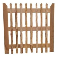 Frans Kastanjepoort Met Eiken Frame 100x120cm + Palen