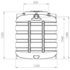 DSB Regenwatertank/septic Ovaal 1.500L 6 DSB Regenwatertank/septic Ovaal 1.500L -Bouw Materialens Winkel fs regenwatertank septic rond 1500l 2