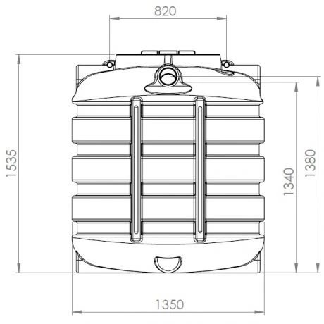 DSB Regenwatertank/septic Ovaal 1.500L 3 DSB Regenwatertank/septic Ovaal 1.500L - Afbeelding 3