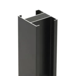 H-paal 80/60mmx300cm Gleuf Van 36mm Zwart