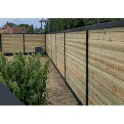 H-paal 80/60mmx300cm Gleuf Van 36mm Zwart -Bouw Materialens Winkel h paal 80 60mmx300cm gleuf van 36mm zwart 3