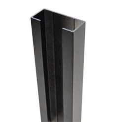 Hoekpaal 80/60mmx300cm Gleuf Van 36mm Zwart -Bouw Materialens Winkel hoekpaal 80 60mmx300cm gleuf van 36mm zwart 2