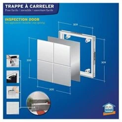 SEMIN Inspectieluik Badkader 'RUG' - 30x30 7 SEMIN Inspectieluik Badkader 'RUG' - 30x30 -Bouw Materialens Winkel inspectieluik badkader met rug 30x30 3
