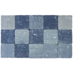 Klinker Cilinder Getrommeld 15x15x4 Grijs-zwart (pallet 14,18m²)