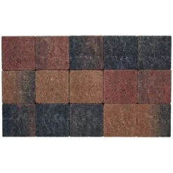 Klinker In-line Trommeling 15x15x6 Bruin-zwart (pallet 11,7m²)