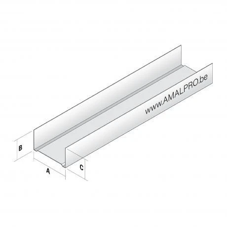 Metal Stud Wand Horizontaal (U) 75mm - 4 M 1 Metal Stud Wand Horizontaal (U) 75mm - 4 M
