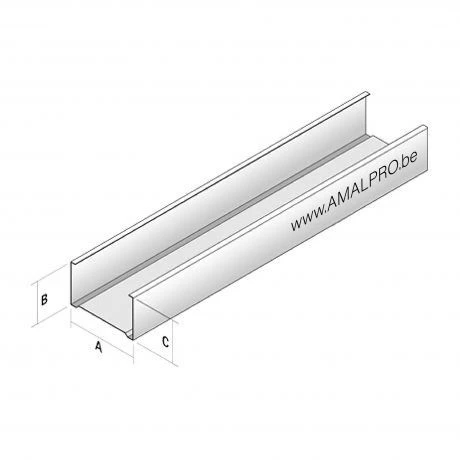 Metal Stud Wand Verticaal (C) 75mm - 4 M 1 Metal Stud Wand Verticaal (C) 75mm - 4 M