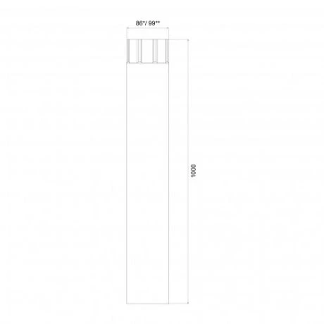 METIGLA N°10 Tussenpijp 1m - RAL7016 Antraciet Mat 3 METIGLA N°10 Tussenpijp 1m - RAL7016 Antraciet Mat - Afbeelding 3