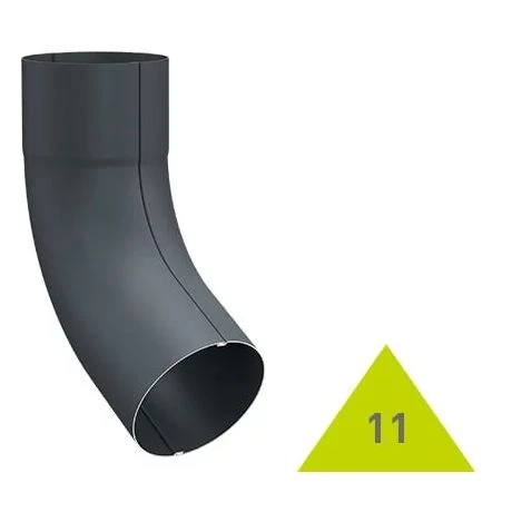 METIGLA N°11 Bocht 60° - RAL7016 Antraciet Glanzend 1 METIGLA N°11 Bocht 60° - RAL7016 Antraciet Glanzend