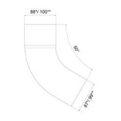 METIGLA N°11 Bocht 60° - RAL9005 Zwart Glanzend -Bouw Materialens Winkel metigla n11 bocht 60 ral9005 zwart 2