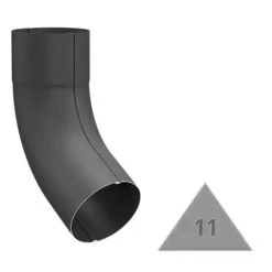 METIGLA N°11 Bocht 60° - RAL9005 Zwart Glanzend