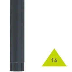METIGLA N°14 Regenpijp 3m - RAL7016 Antraciet Mat