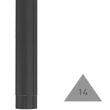 METIGLA N°14 Regenpijp 3m - RAL9005 Zwart Mat 1 METIGLA N°14 Regenpijp 3m - RAL9005 Zwart Mat