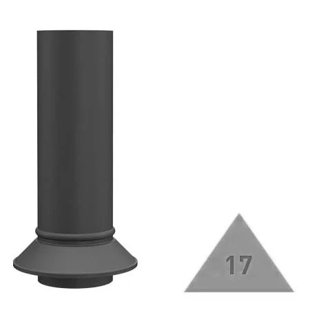 METIGLA N°17 Aansluitstuk Afvoer - RAL9005 Zwart Mat 1 METIGLA N°17 Aansluitstuk Afvoer - RAL9005 Zwart Mat