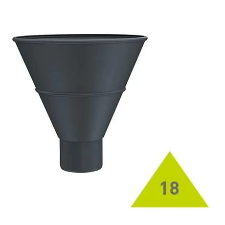 METIGLA N°18 Trechter - RAL7016 Antraciet Glanzend 1 METIGLA N°18 Trechter - RAL7016 Antraciet Glanzend