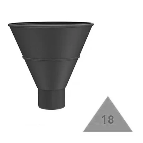METIGLA N°18 Trechter - RAL9005 Zwart Mat 1 METIGLA N°18 Trechter - RAL9005 Zwart Mat