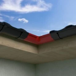 METIGLA N°4 Binnenhoek Goot - RAL9005 Zwart Glanzend -Bouw Materialens Winkel metigla n4 binnenhoek goot ral9005 zwart 2