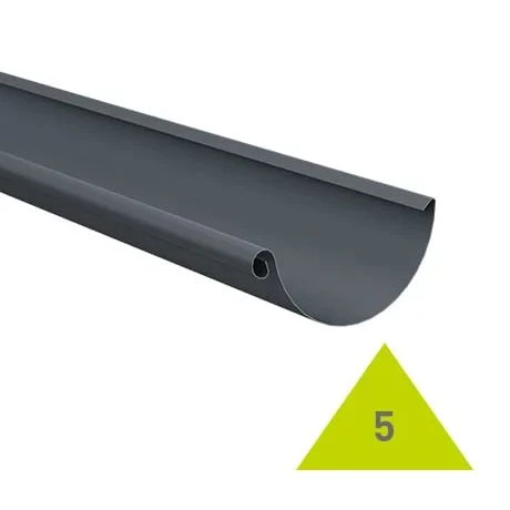 METIGLA N°5 Dakgoot 3m - RAL7016 Antraciet Mat 1 METIGLA N°5 Dakgoot 3m - RAL7016 Antraciet Mat