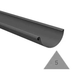 METIGLA N°5 Dakgoot 3m - RAL9005 Zwart Mat