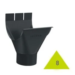 METIGLA N°8 Gootuitloop - RAL7016 Antraciet Mat