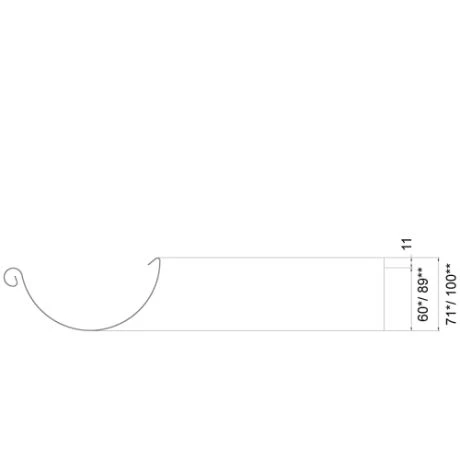METIGLA N°9 Buitenhoek Goot - RAL9005 Zwart Mat 4 METIGLA N°9 Buitenhoek Goot - RAL9005 Zwart Mat - Afbeelding 4