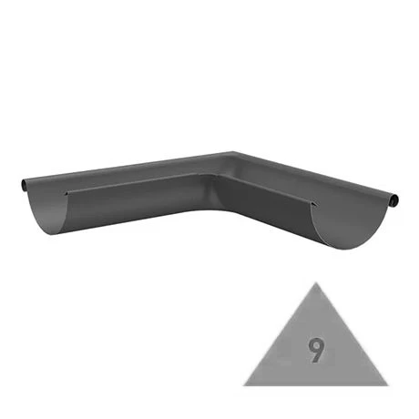 METIGLA N°9 Buitenhoek Goot - RAL9005 Zwart Mat 1 METIGLA N°9 Buitenhoek Goot - RAL9005 Zwart Mat