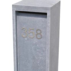 OPTIE Cijfer/letter Brievenbus In INOX 9cm - Gemonteerd - Per Stuk