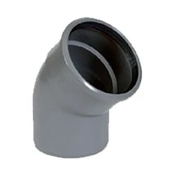 PVC Grijs Benor Bocht 45° Dia.160 1 Mof