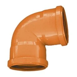 PVC Roodbruin Bocht 90° Dia.125 2 Mof