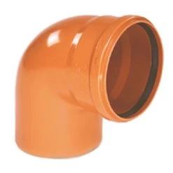 PVC Roodbruin Bocht 90° Dia.160 1 Mof