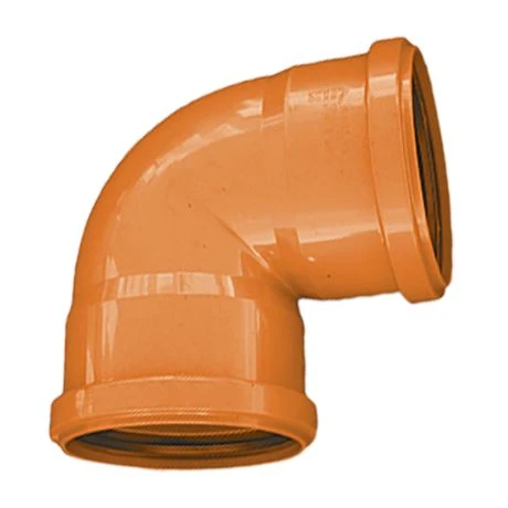 PVC Roodbruin Bocht 90° Dia.160 2 Mof 1 PVC Roodbruin Bocht 90° Dia.160 2 Mof