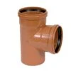 PVC Roodbruin T-stuk 90° Dia.125 2 Mof