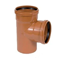 PVC Roodbruin T-stuk 90° Dia.200 2 Mof