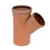 PVC Roodbruin Y-stuk 45° Dia.200 2 Mof