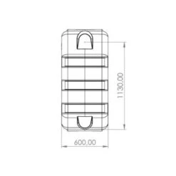 RH Regenwatertank/septic Rechthoekig 1.000L SLIM -Bouw Materialens Winkel rh regenwatertank septic rechthoekig 1000l slim 3