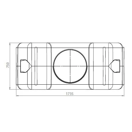 RH Regenwatertank/septic Rechthoekig 1.500L 4 RH Regenwatertank/septic Rechthoekig 1.500L - Afbeelding 4