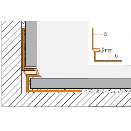 Schluter DILEX-EKE 2,5m 11mm/10mm Grijs 2 Schluter DILEX-EKE 2,5m 11mm/10mm Grijs - Afbeelding 2