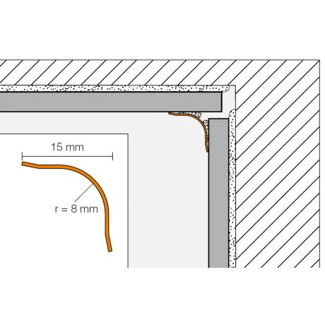 Schluter ECK-KHK 2,0m 15mm Staal 2 Schluter ECK-KHK 2,0m 15mm Staal - Afbeelding 2