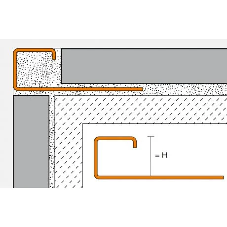 Schluter QUADEC-EB 2,5m 11mm Staal Geborsteld 2 Schluter QUADEC-EB 2,5m 11mm Staal Geborsteld - Afbeelding 2